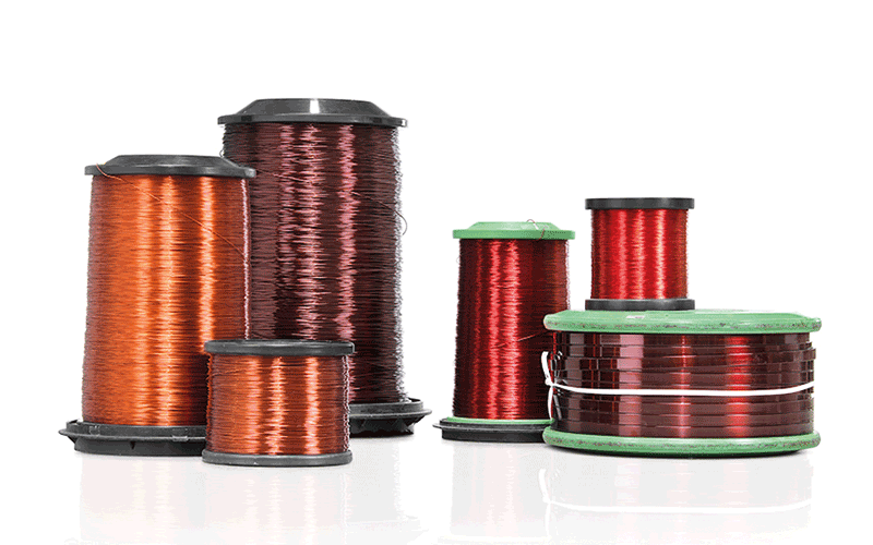 Enamelled copper winding wires